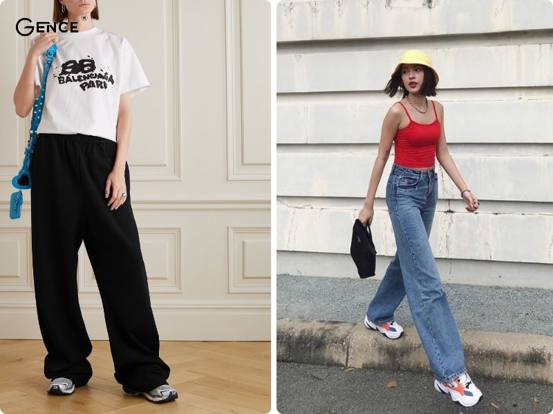 Quần ống rộng che đi khuyết điểm đôi chân và hack dáng hiệu quả