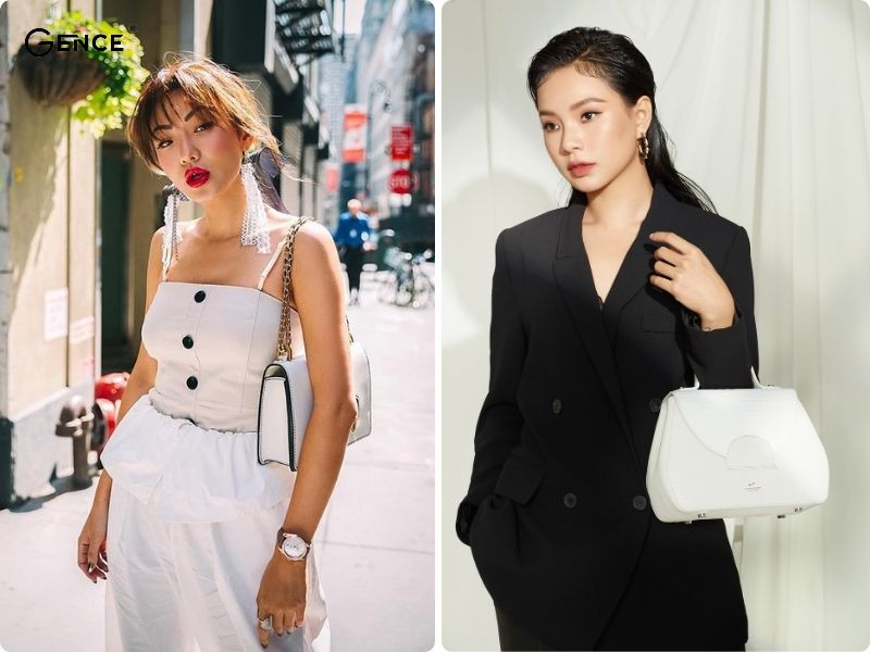 Lên đồ ấn tượng cùng túi xách màu trắng thời trang
