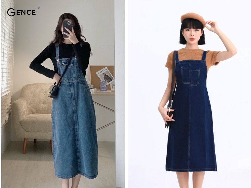 Cô nàng nấm lùn phù hợp với váy yếm ngắn