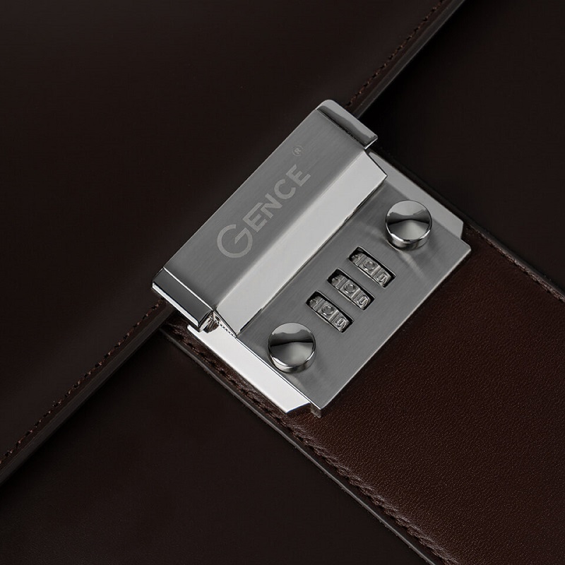 Cặp da nam khóa số CTS19 chất liệu da Box đỉnh cao