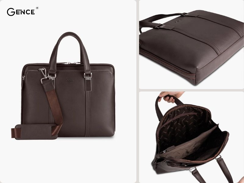 GCE26 màu nâu da bò Swift được sử dụng linh hoạt với dây đeo chéo và tay cầm