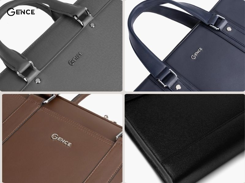 Cận chất da bò được sử dụng để làm cặp đựng tài liệu Gence