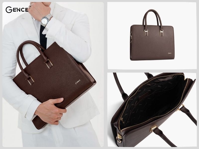 CTS13 da bò Mill khóa số bên hông màu nâu