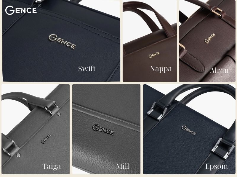 Các chất liệu da làm nên chất lượng cặp laptop Gence