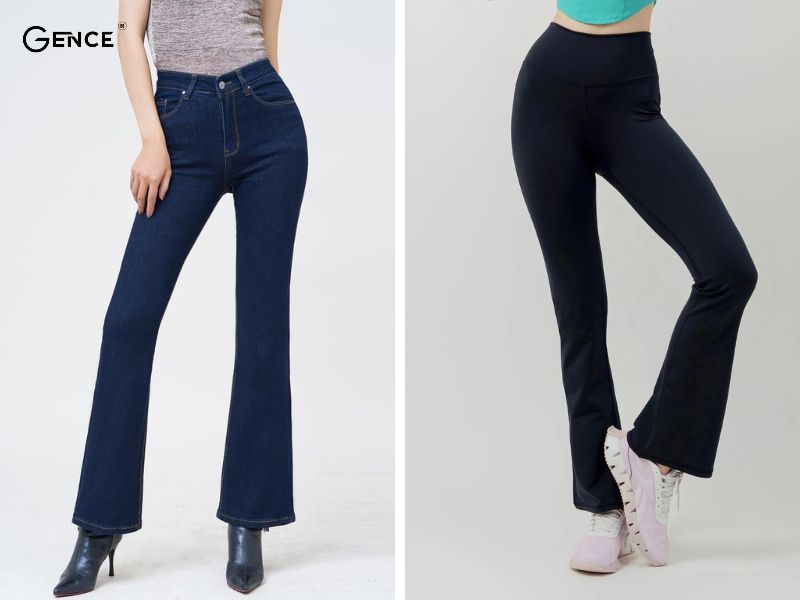 Chân to mặc quần ống loe tạo sự thon gọn