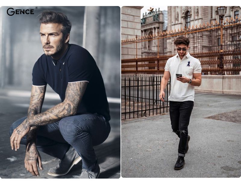 Chàng trai thanh lịch phối đồ chelsea boot nam với áo polo