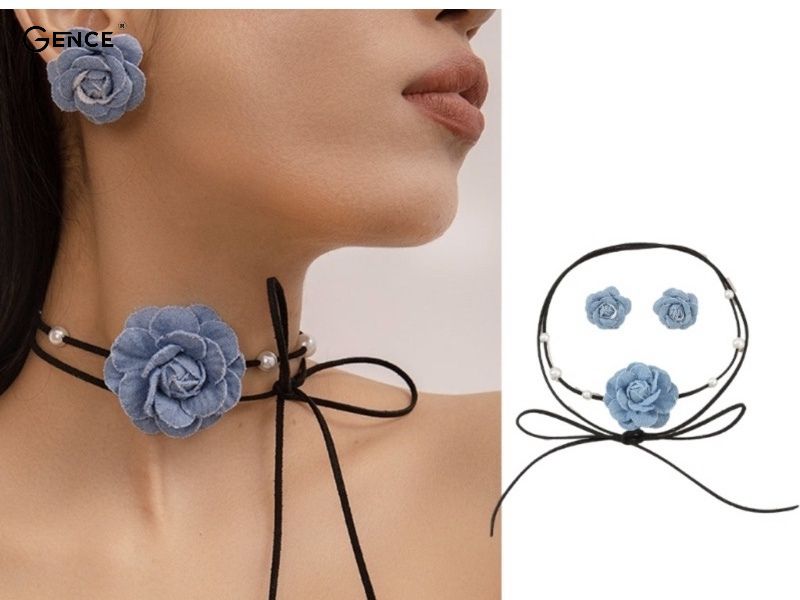 Choker vải jean vừa thoải mái, trẻ trung và năng động