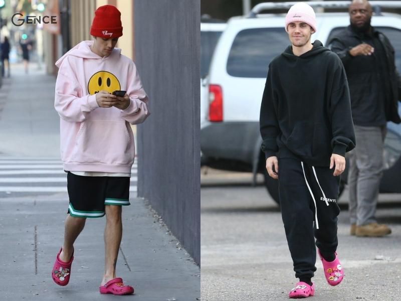 Chọn hoodie phối cùng dép crocs cho nam