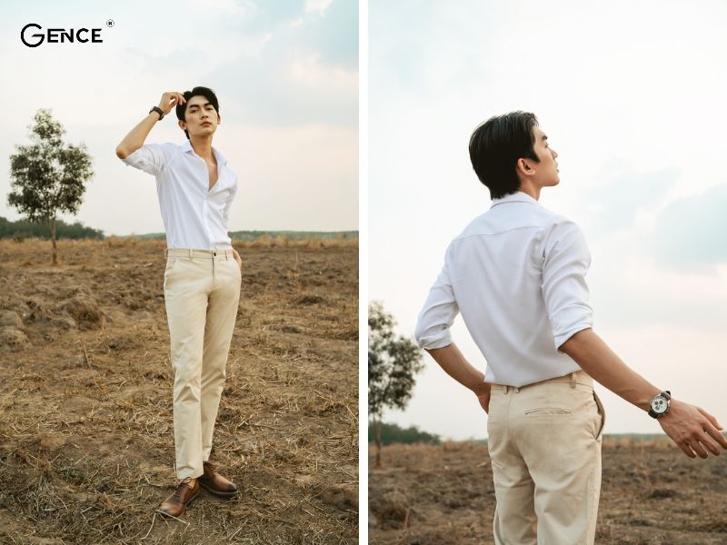 Lưu ý phối đồ với quần kaki nên chọn màu quần kaki phù hợp