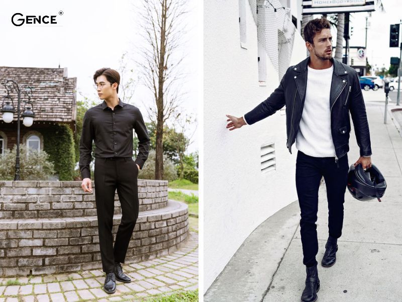 Chọn trang phục đơn sắc, trầm