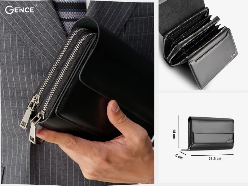 HT02 màu đen 2 khóa có nắp gập