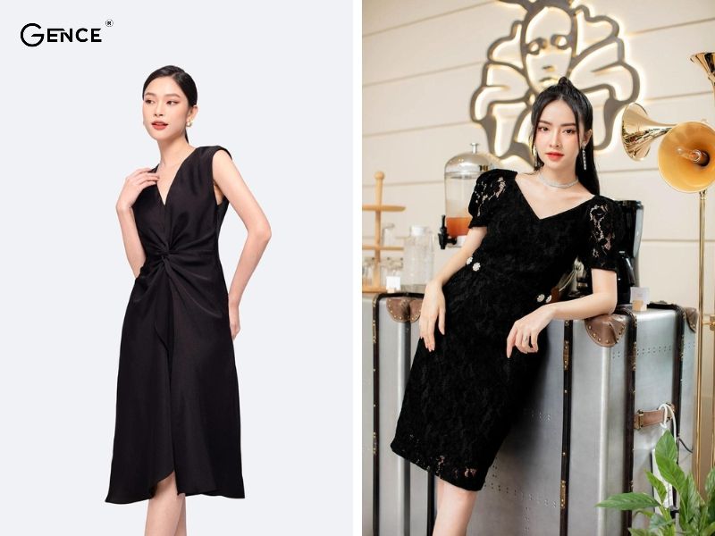 Đầm cổ chữ V quyến rũ khoe vẻ đẹp