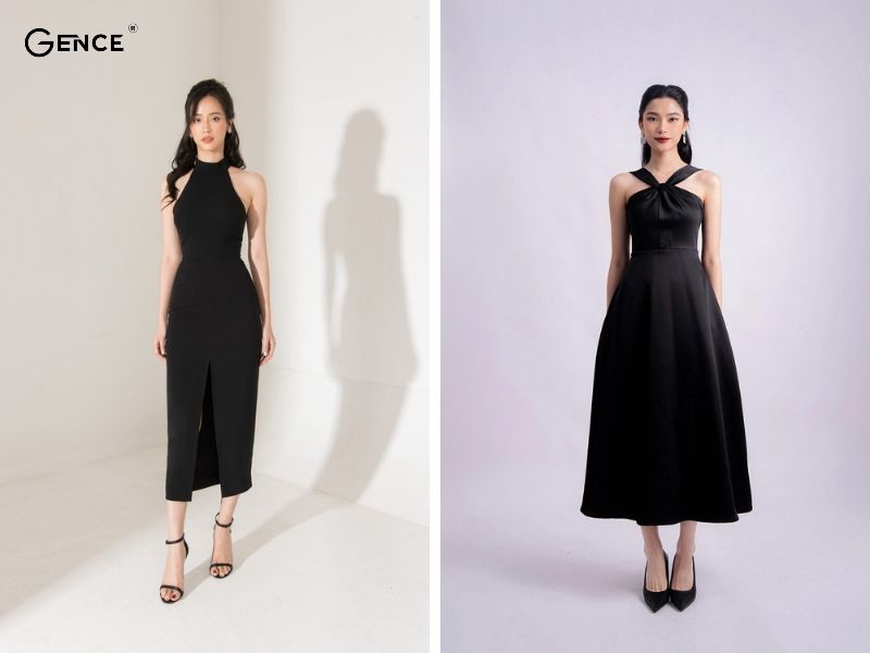 Đầm cổ yếm phù hợp với cô nàng nữ tính