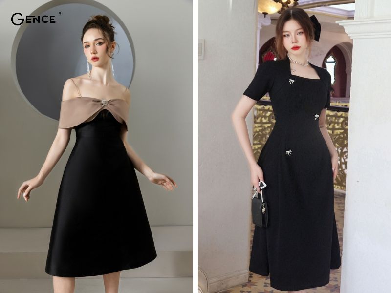 Đầm đen dáng maxi được nhiều nàng yêu thích