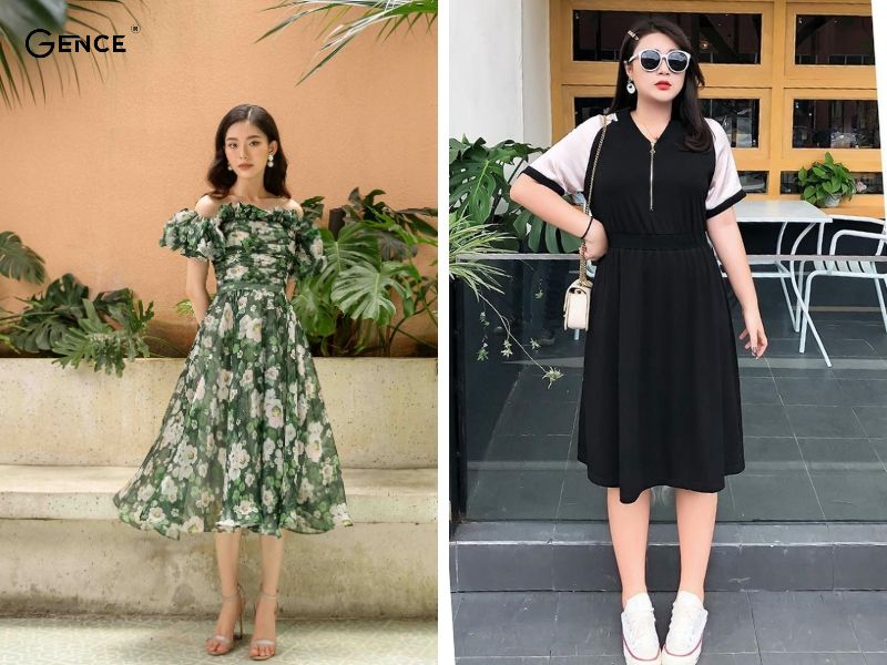 Đầm voan phù hợp cho cô nàng mập bụng