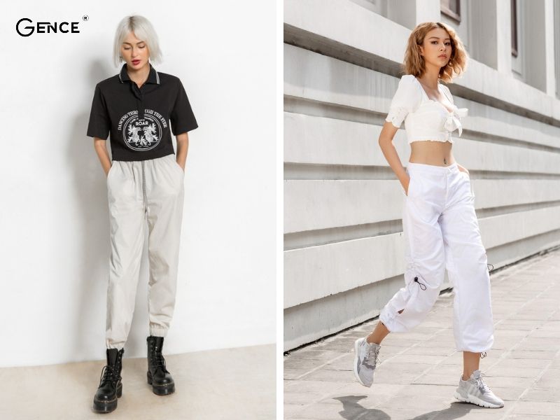 Mix áo thun cùng quần jogger năng động