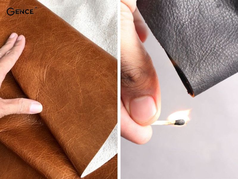 Đốt để phân biệt da thuộc thật nhanh chóng