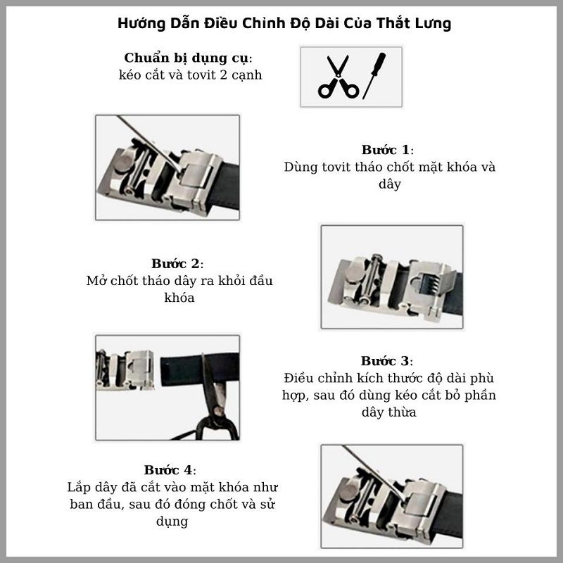 Gence hướng dẫn sử dụng thắt lưng công sở nam LG09 Gence
