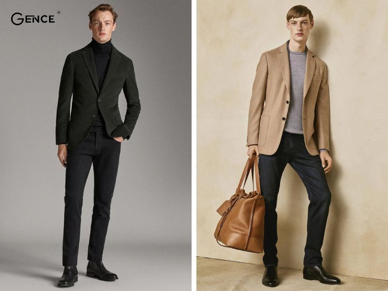 Giày Boots đen phối cùng vest được ưng chuộng bởi phái mạnh