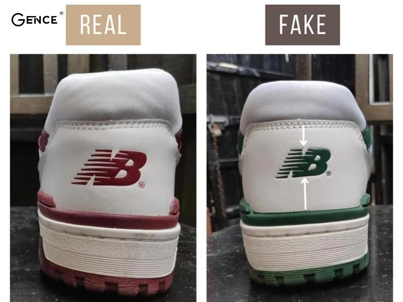 Logo giày rõ ràng và có khoảng trống ở các bên