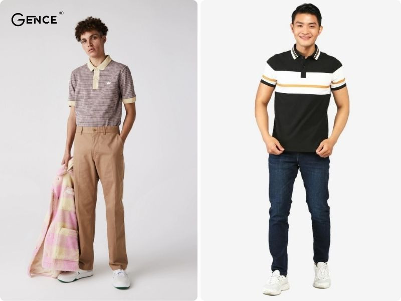 Áo polo nam phối được với nhiều loại quần theo phong cách Preppy