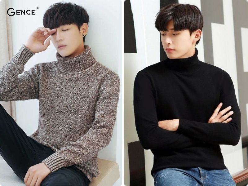 Áo len cổ lọ tôn lên khí chất nam thần thu hút