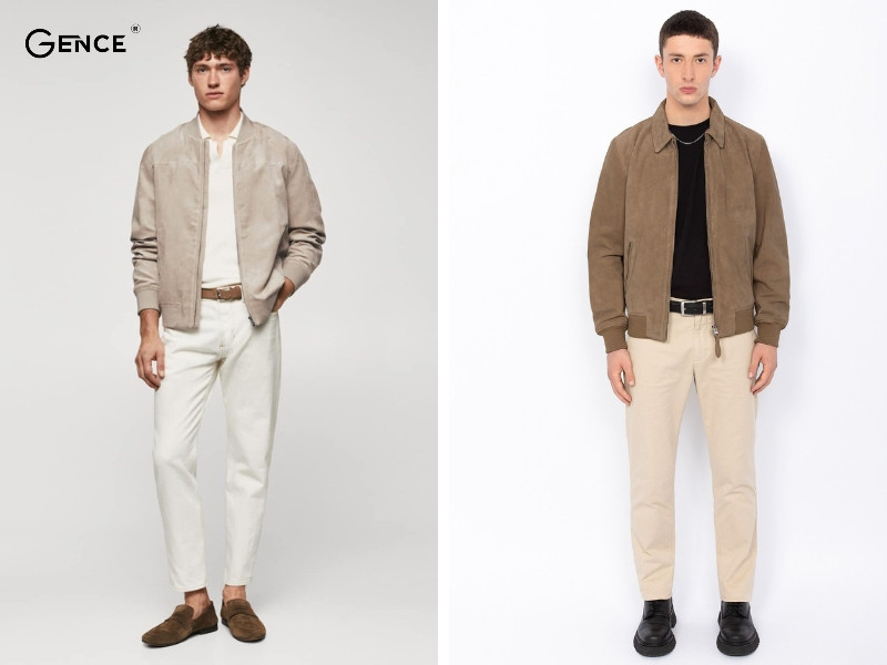 Quần tây và áo khoác bomber tạo style mới lạ