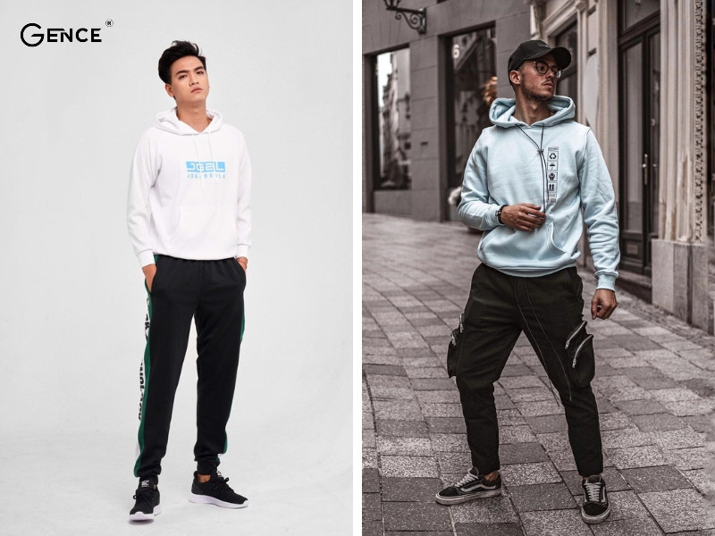 Áo hoodie và quần jogger mang đến diện mạo nam tính