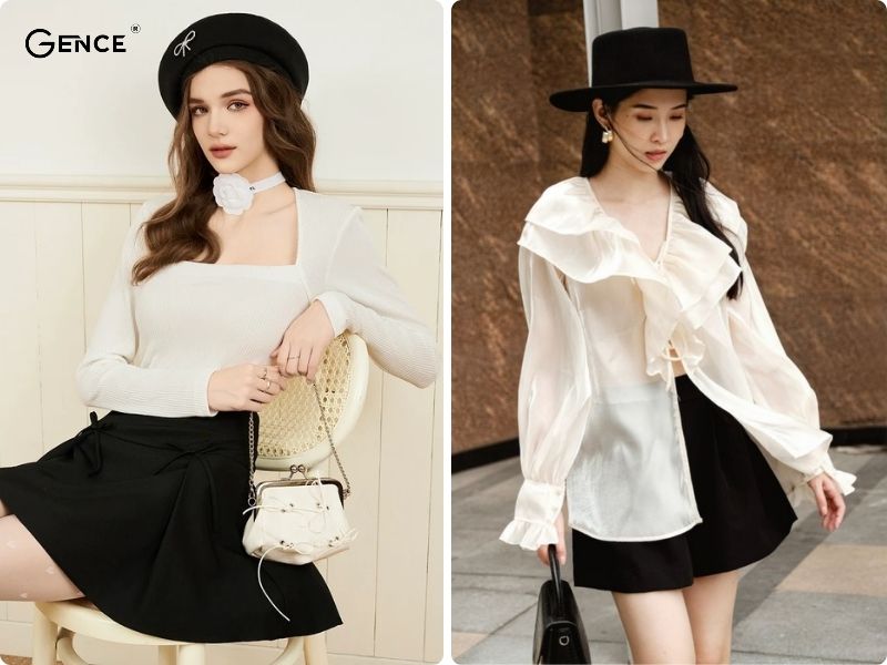 Sự kết hợp màu Ivory cùng màu đen tạo sự sang trọng