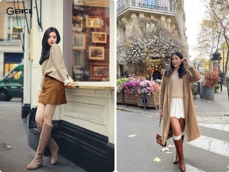 Phối màu nâu cùng màu Ivory thể hiện sự trang nhã