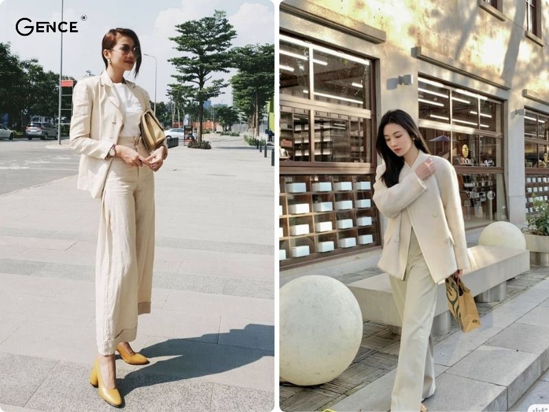 Phối màu Ivory cùng màu be - style thanh lịch xuống phố