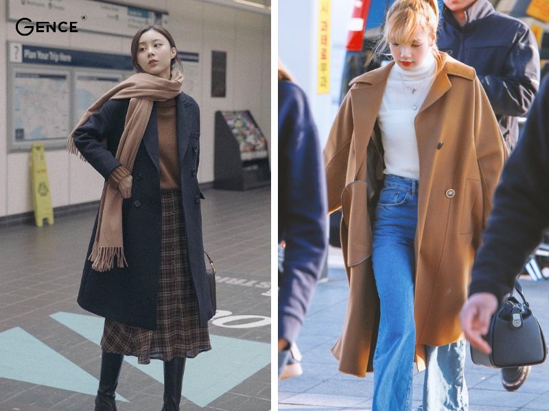 Áo khoác dài mix cùng jumper thể hiện gu thời trang cá nhân