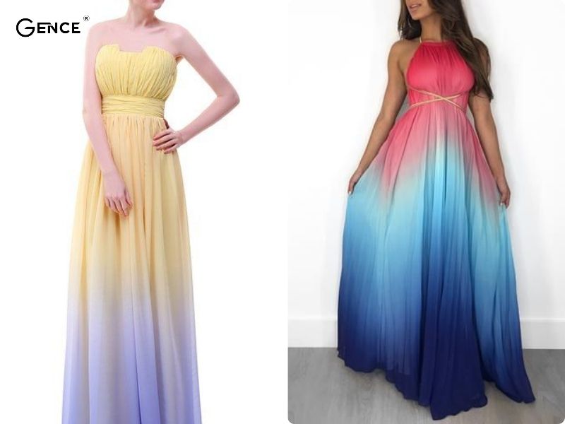 Phối màu quần áo ombre