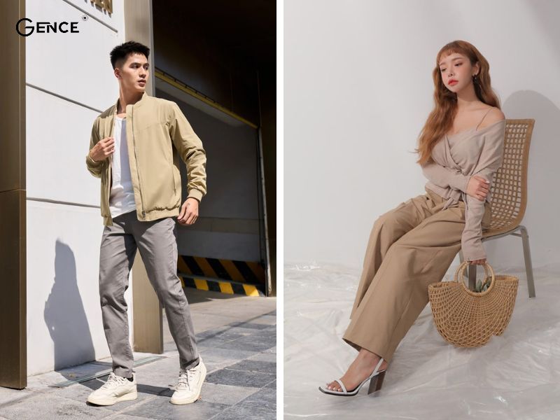 Lựa chọn trang phục màu be chất liệu tốt, dày dặn