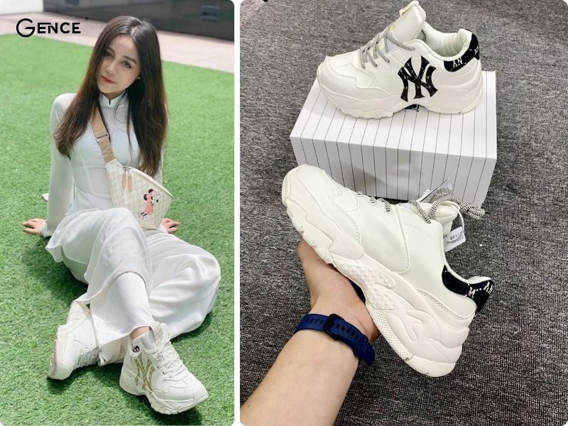 Phối giày thể thao với áo dài - style thời trang ấn tượng