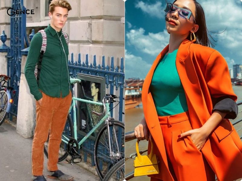 Sự kết hợp màu sắc thể hiện gu thời trang ấn tượng