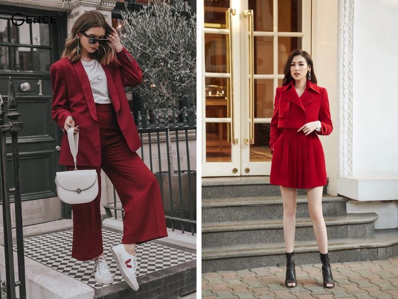 Màu đỏ đô trong thời trang mang đến vẻ ngoài gợi cảm