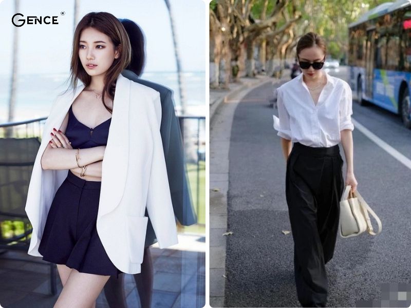 Phối màu đơn sắc với gam trắng và đen