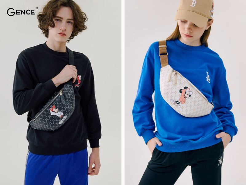 Mẫu MLB x DISNEY MONOGRAM CRAYON HIPSACK NEW YORK YANKEES