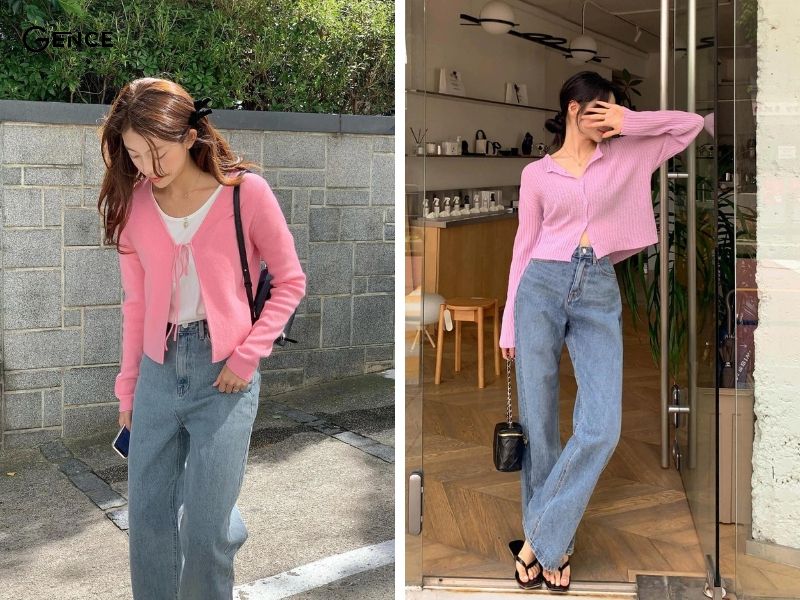 Cá tính khi match đồ jean cùng màu pastel