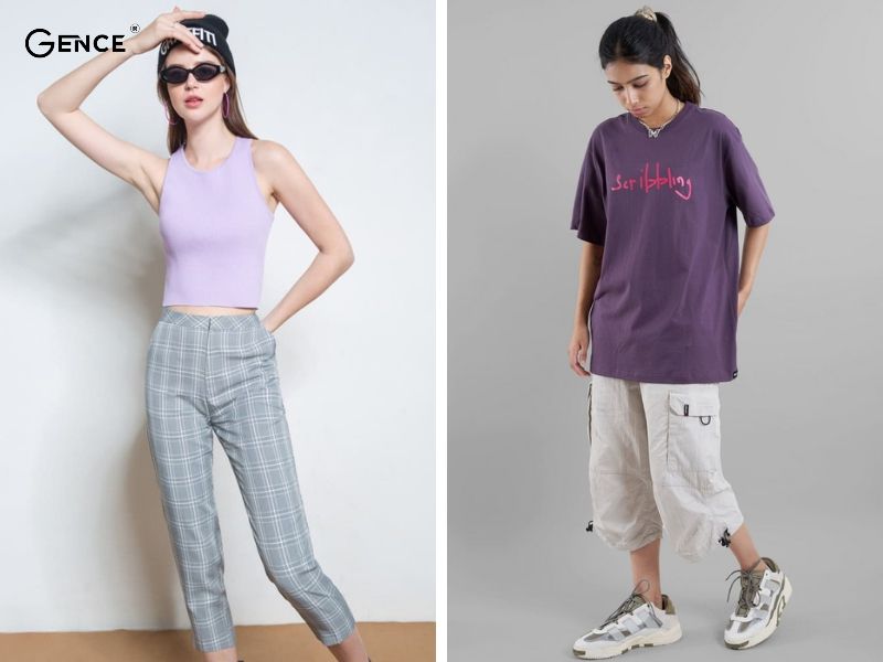 Hiện đại cùng set đồ xám tím