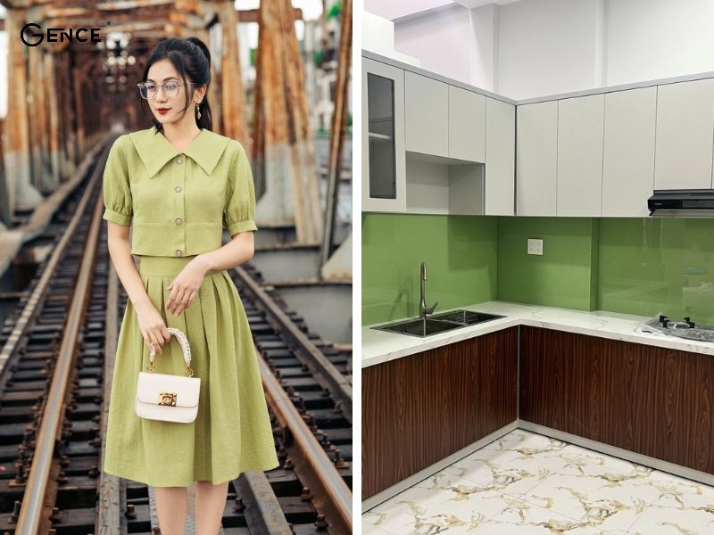 Màu cốm được ứng dụng trong nội thất và thời trang