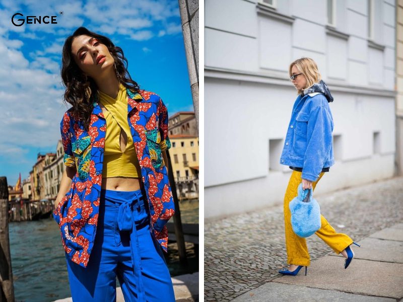 Nổi bật trước đám đông khi phối vàng cùng màu xanh lam