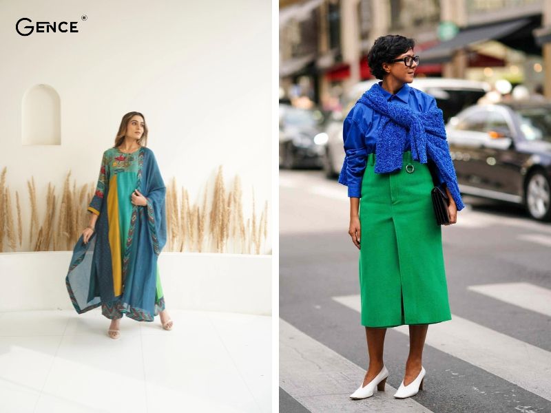 Xanh lam kết hợp với xanh lá tạo sự cân bằng