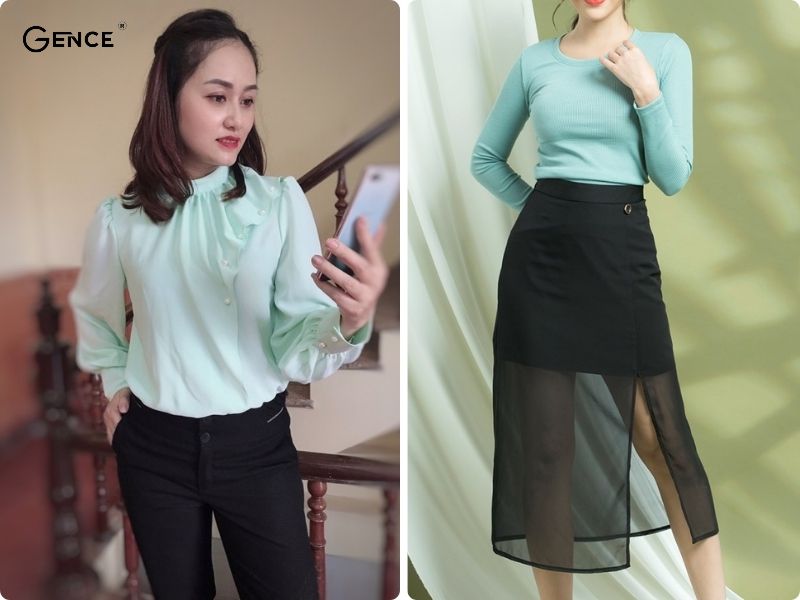 Phối đen với xanh ngọc - sự kết hợp đơn giản, tinh tế