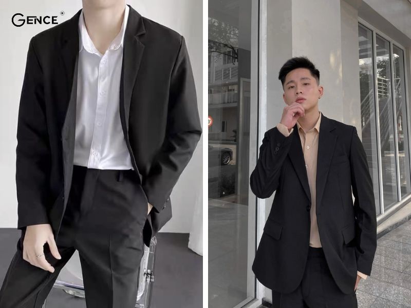 Mix áo blazer form rộng