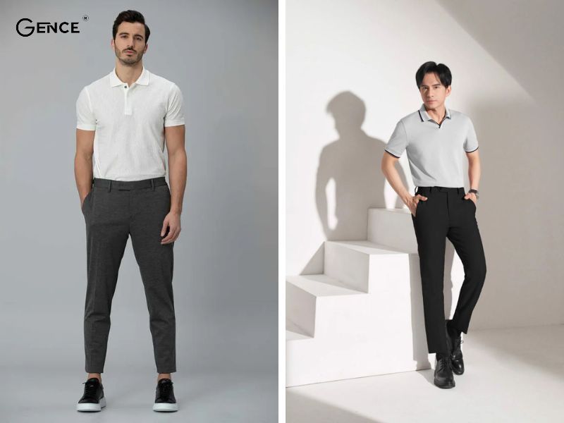 Mix áo polo, quần chinos