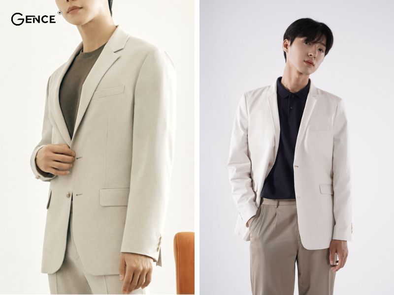 Phối đồ với quần kaki với áo khoác blazer