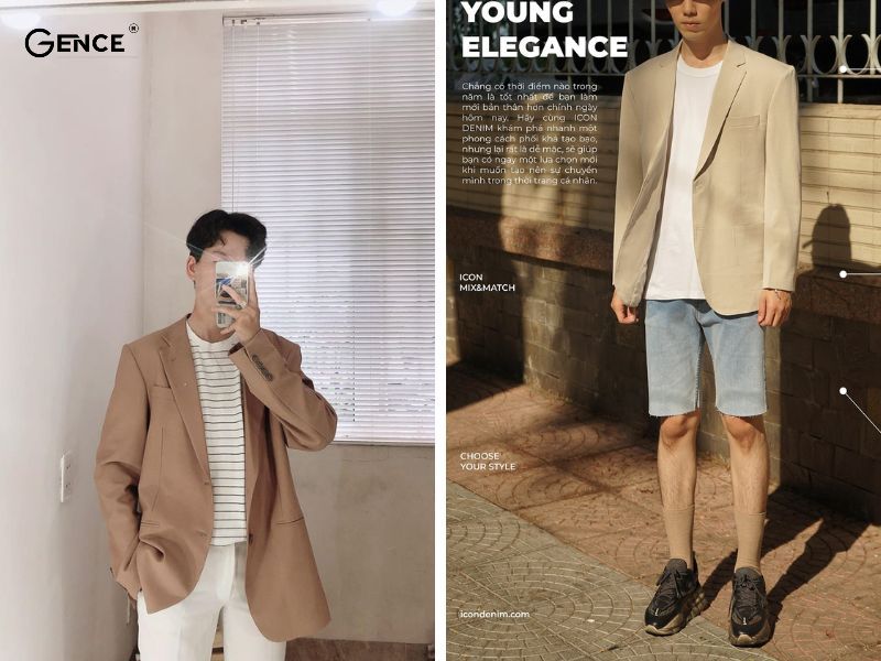 Mix cùng quần jean, blazer