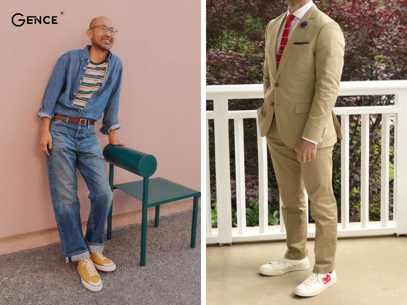 Mix giày converse nam cùng cùng blazer và quần jeans